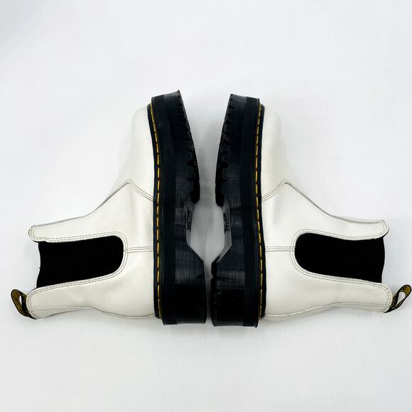 Dr. Martens white leather platform chelsea boots - Picture 3 of 7